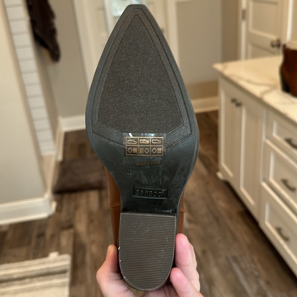 Bamboo Ankle Boots Brown Size 10 - Picture 5 of 6